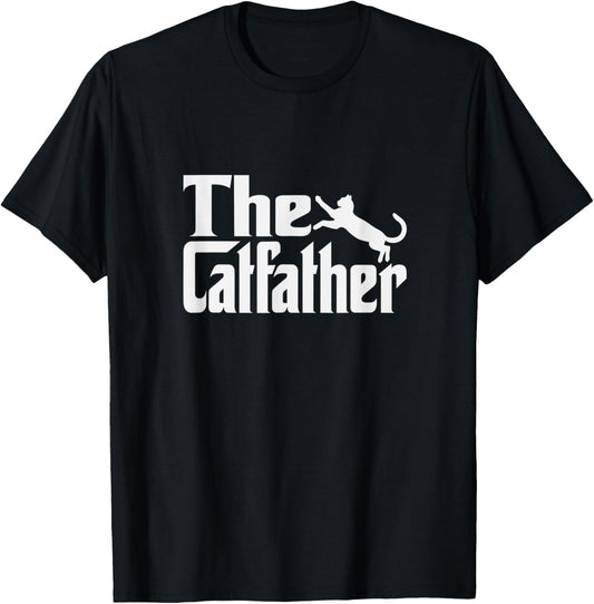 Mens Cat Father Kitty Dad Fathers Day Meow Feline T-Shirt