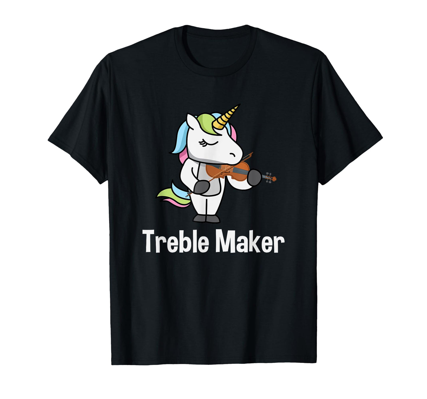 Violinist Shirt for Girls - Treble Maker Unicorn Violin Gift T-Shirt
