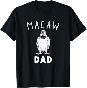 Macaw Dad Blue and Gold Macaw Parrot Bird Papa T-Shirt