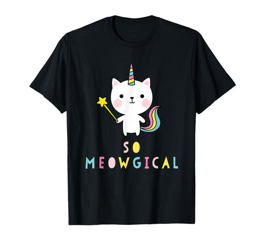 So Meowgical Caticorn Cat Unicorn Rainbow Kittycorn Cute T-Shirt