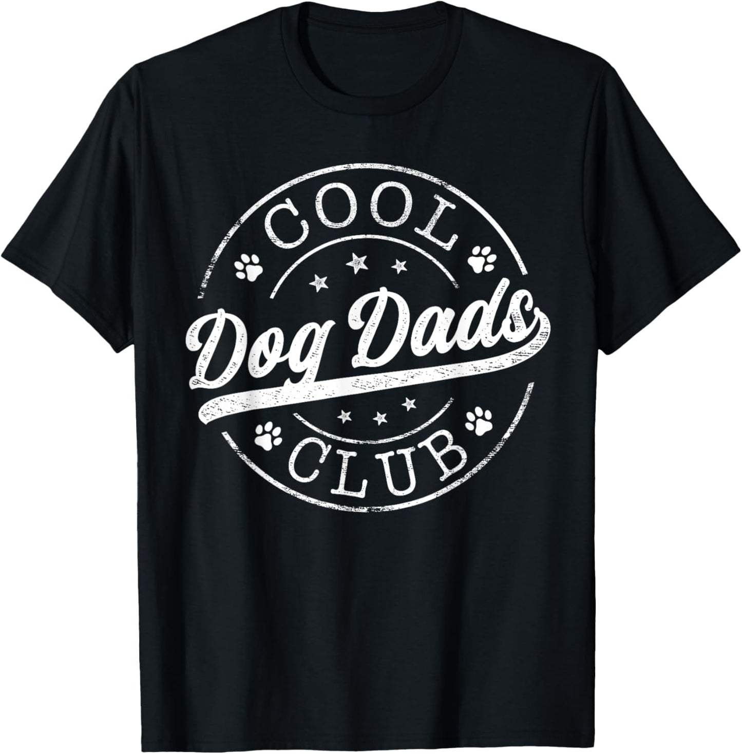 Cool Dog Dads Club Emblem Design Best Dog Dad T-Shirt