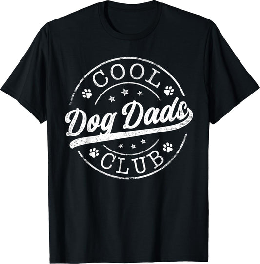 Cool Dog Dads Club Emblem Design Best Dog Dad T-Shirt