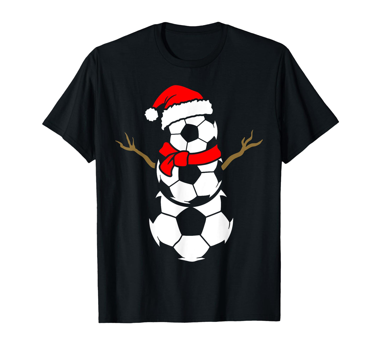 Christmas Soccer Santa Claus Snowman Ball Player Pajama T-Shirt