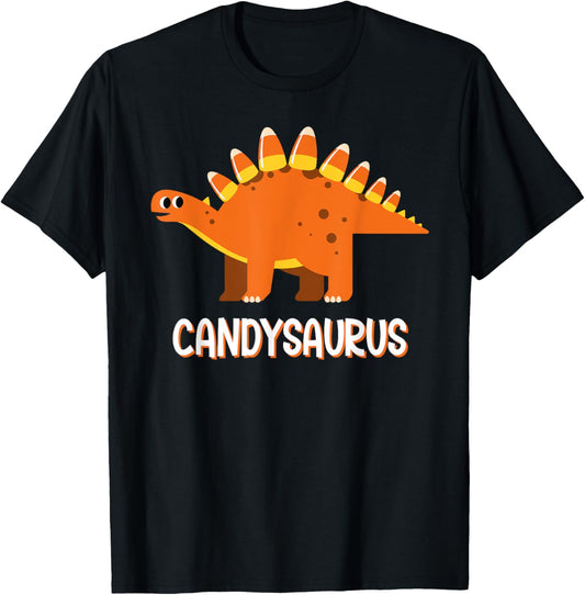 Funny Candysaurus Candy Corn Dinosaur Halloween Toddler Kid T-Shirt