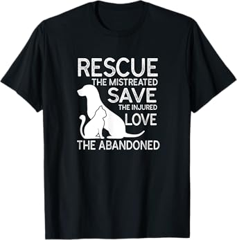Rescue Save Love Pet Animal Vintage Volunapparelr T-Shirt