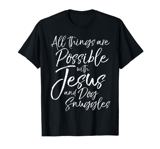 Cute Christian Dog Shirt Fun Faith in Jesus Shirt Trust God T-Shirt for Men Women