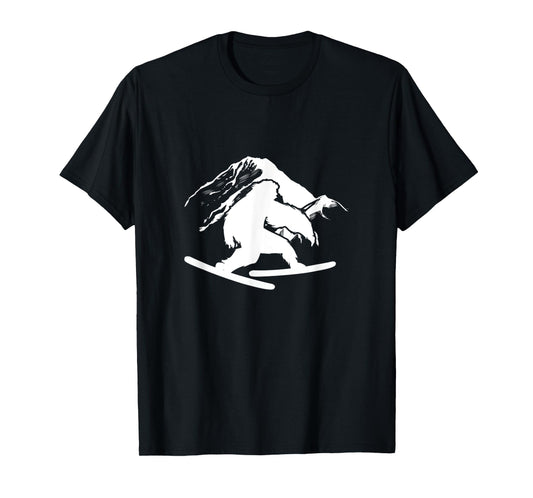 Skiing Bigfoot Mountain Sasquatch Ski Skier T-Shirt