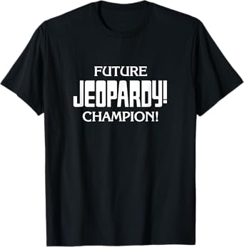Jeopardy! Future Champion T-Shirt - Black, Small, Unisex-Adult