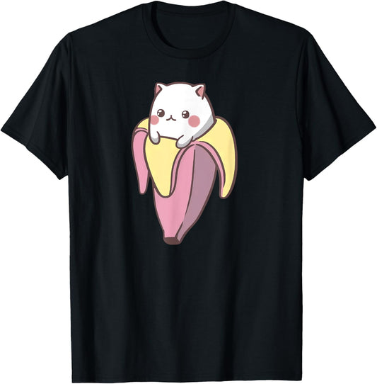 Banana Cat Funny Kawaii Bananya Gift Bday T-Shirt