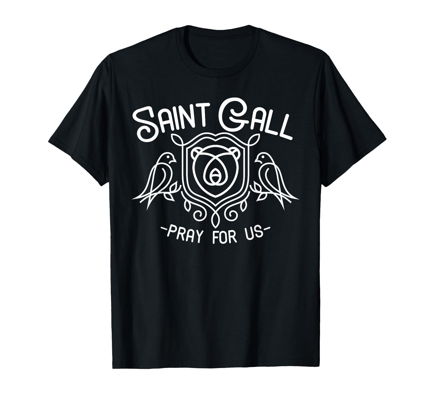 Saint Gall Gallus Bird Lover Gifts Catholic Irish Saints T-Shirt