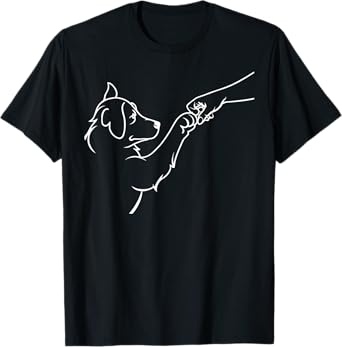 Punch Hand Dog And People Friendship Bump Dog's Paw T-Shirt