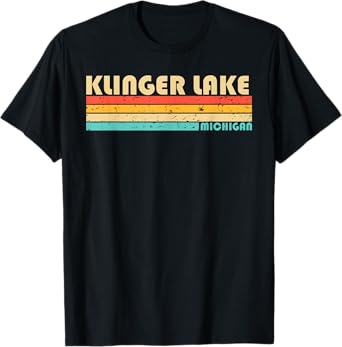 KLINGER LAKE MICHIGAN Funny Fishing Camping Summer T-Shirt