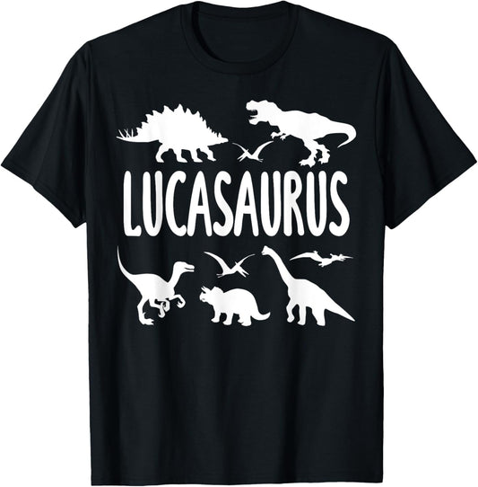 Dinosaur T Rex Dino Luca Lucasaurus Boys Name T-Shirt
