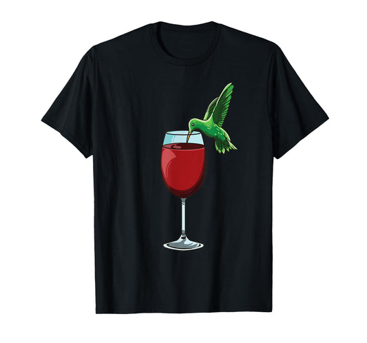 Funny Hummingbird Humming Birds Wine Drinking Bird Lover T-Shirt