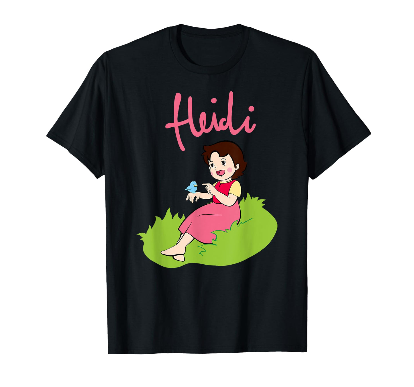 Heidi im Gras Zeichentrick TV Serie Retro Kindeheitshelden T-Shirt