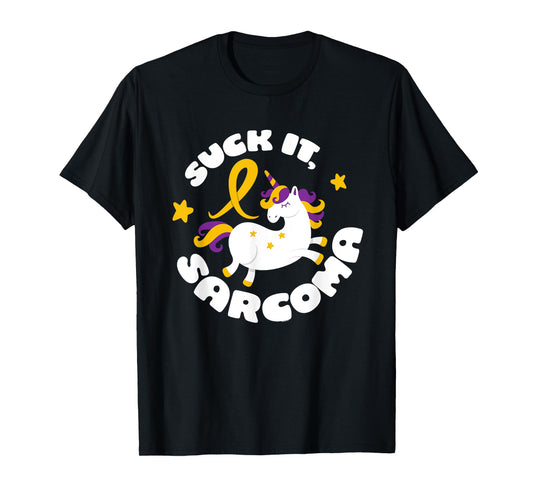 Funny Suck It Sarcoma Cute Unicorn Fighter Survivor T-Shirt T-Shirt