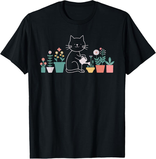 Gardening Cat Kitty Meow Animal Pet Garden Lover Gardener T-Shirt