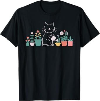 Gardening Cat Kitty Meow Animal Pet Garden Lover Gardener T-Shirt for Men Women