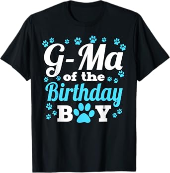 G-Ma Of The Birthday Boy Dog Paw Bday Party Celebration T-Shirt