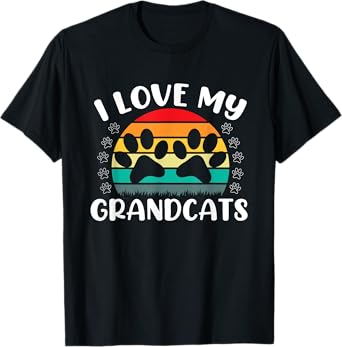 I love my Grandcats - Cat Lover Granddad Grandma Grandparent T-Shirt