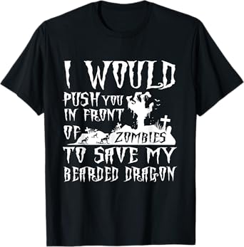 Bearded Dragon Dad Shirt Father's Day Halloween Zombies