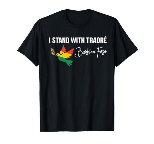 I Stand With Burkina Faso-Ibrahim Traoré Retro Bird T-Shirt
