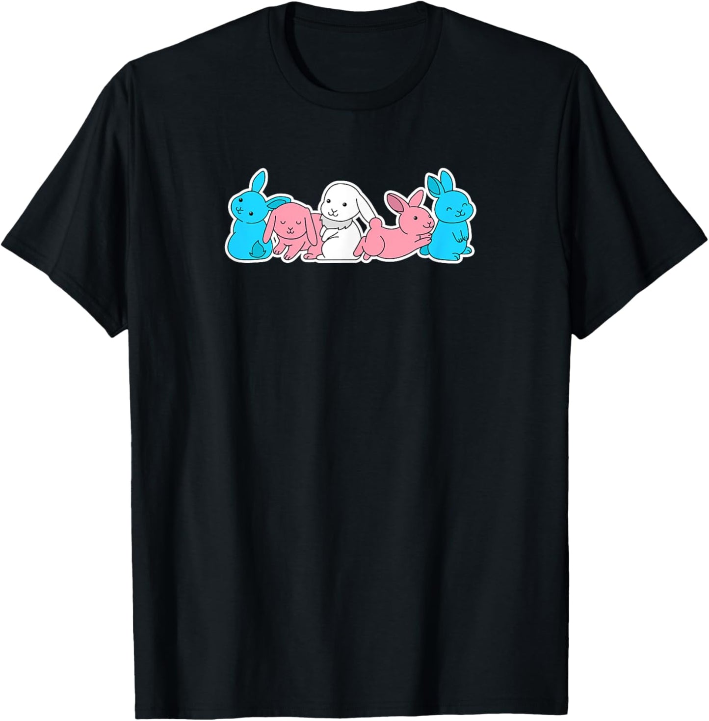 Trans Flag Bunny Design for proud Trans People T-Shirt