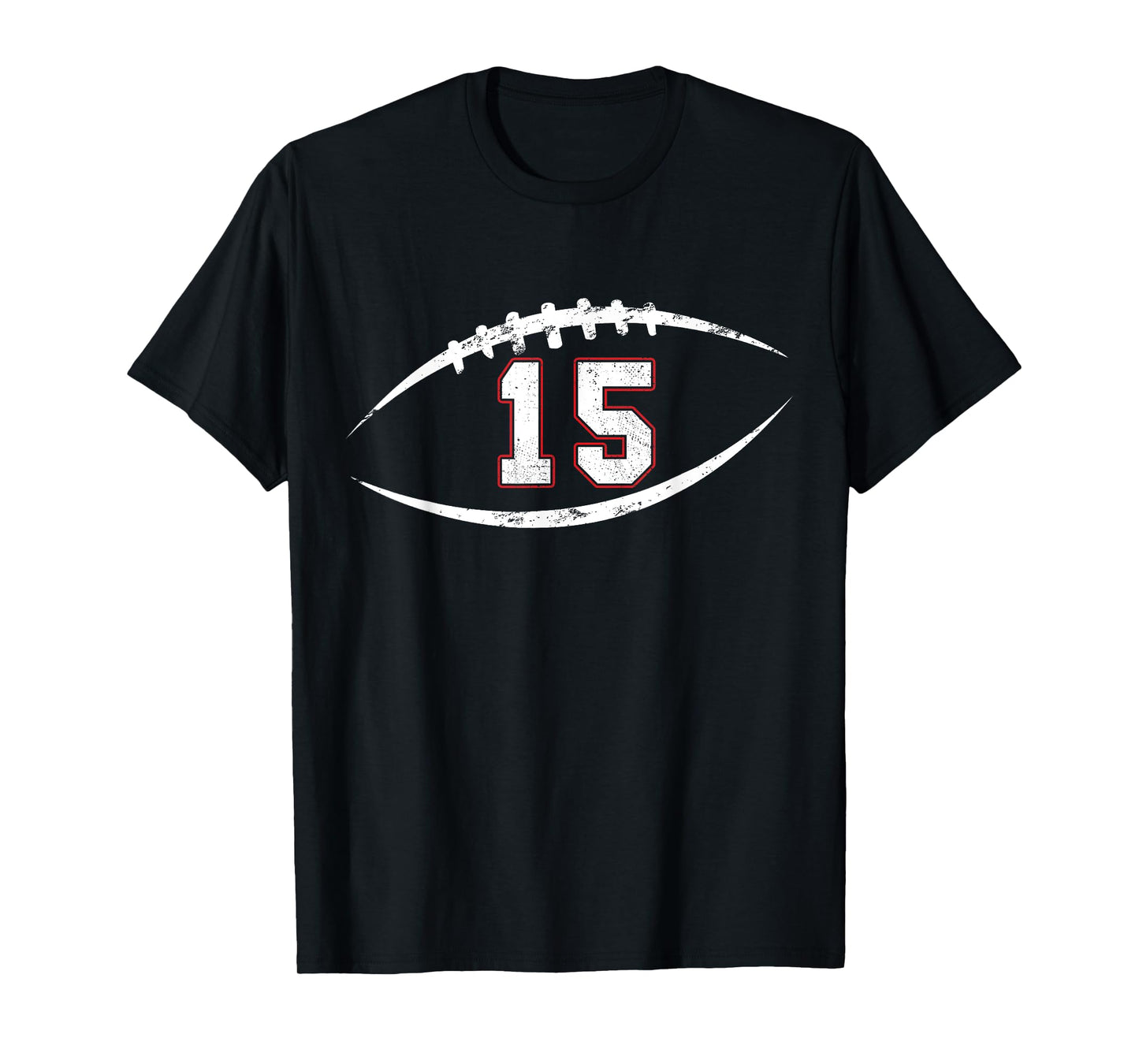 15 Number Vintage Football Player 15 Lucky Number Birthday T-Shirt