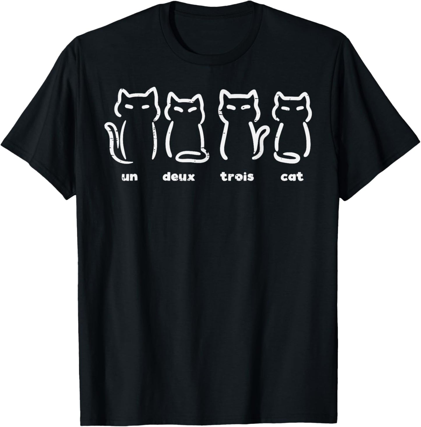 Un Deux Trois Cat Funny French Pun Women Girls Kids Toddler T-Shirt