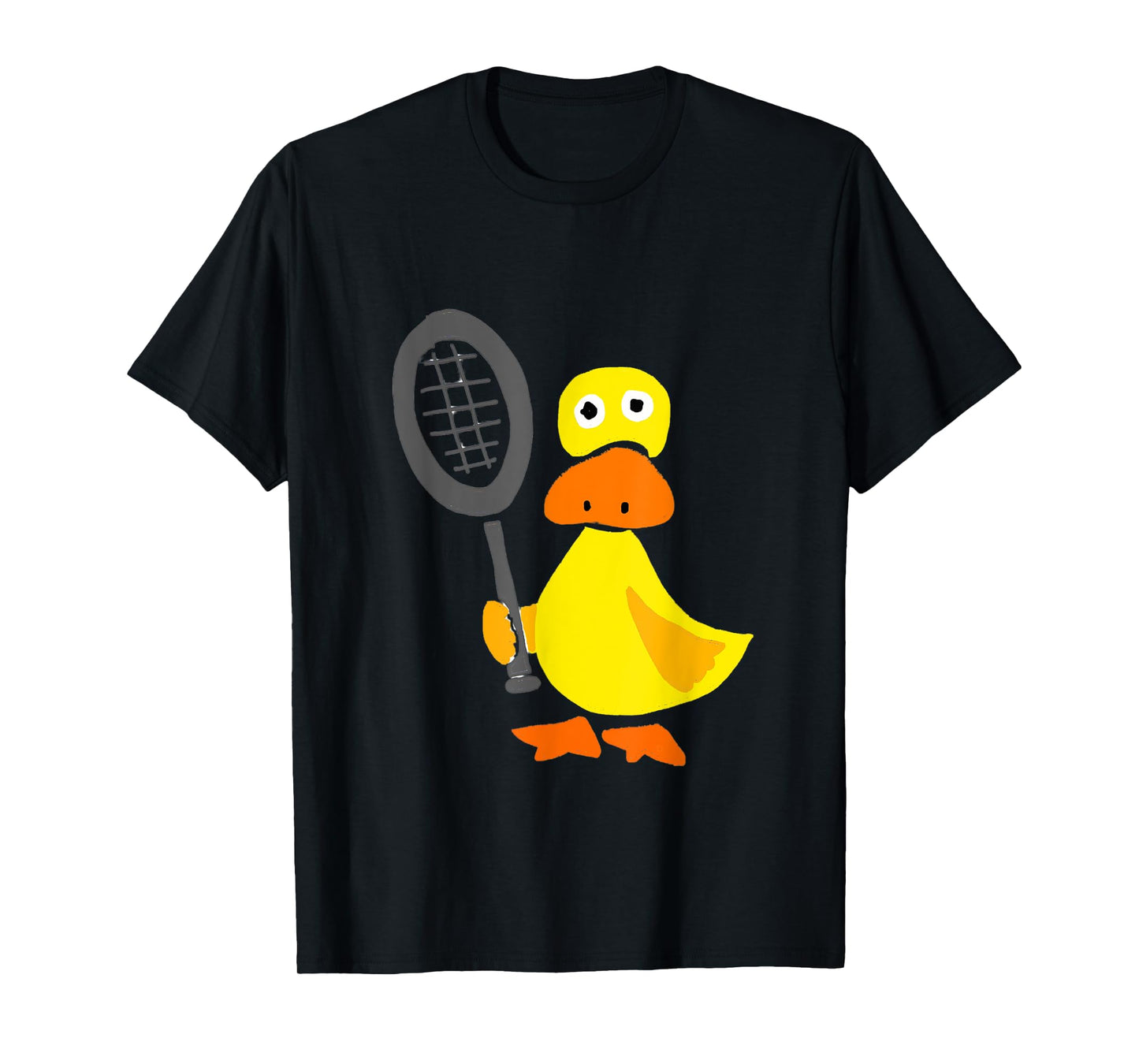 Smileteessportsa Funny Duck Playing Tennis Cartoon T-Shirt