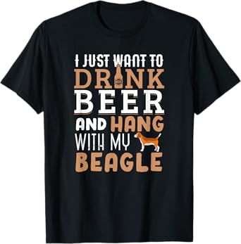 Beagle Dad Shirt Funny Father's Day Dog Lover Gift Beer Men Women T-Shirt