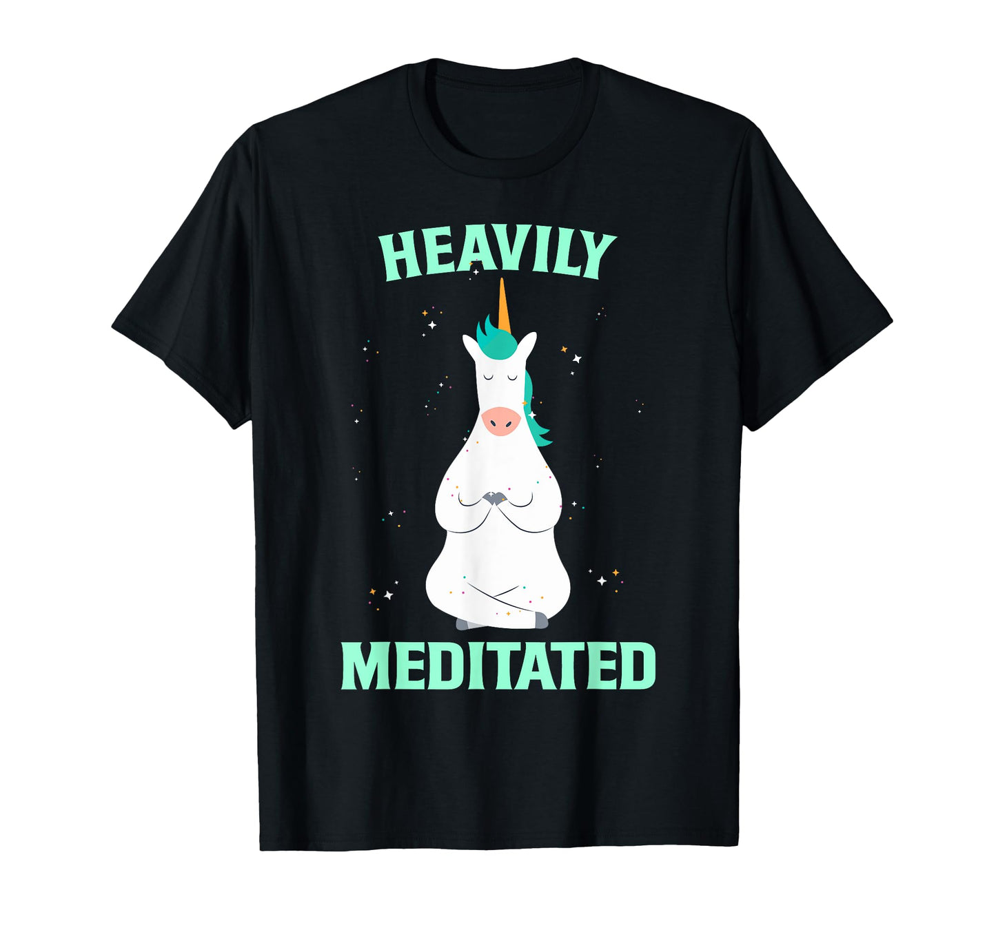 Unicorn Heavily Meditated Funny Yoga Meditation T-Shirt