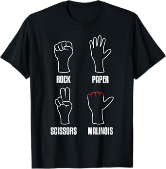 Rock Paper Scissors Malinois Funny Belgian Malinois Dog T-Shirt for Men Women