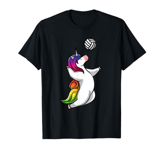 Unicorn Volleyball Shirt Funny and Cute Sport Volleycorn Tee T-Shirt