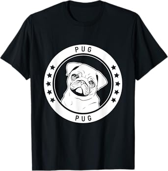 Pug Dog Portrait T-Shirt