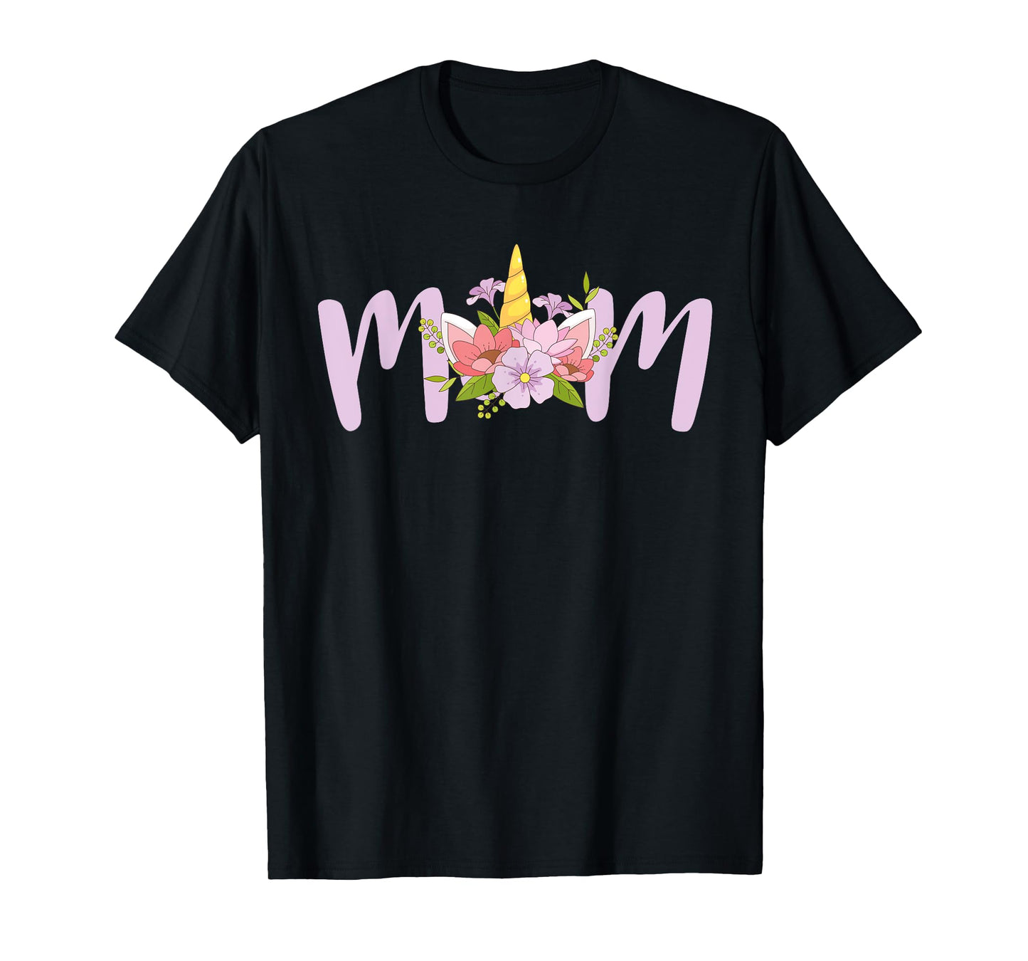 Mom Unicorn Floral Birthday Matching T-Shirt