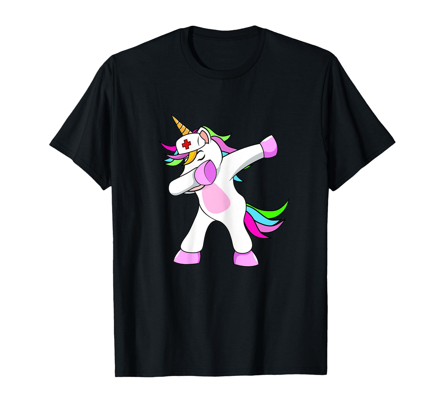 Dabbing Unicorn Nurse Girl Shirt Nursing Angel T-Shirt