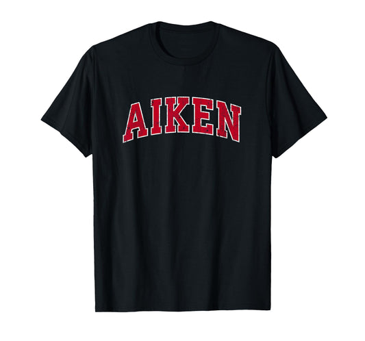 Aiken South Carolina SC Vintage Sports Design Red Design T-Shirt