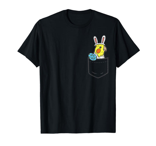 Pocket Easter Cockatiel Bunny Egg Cute Bird Men Women Kids T-Shirt