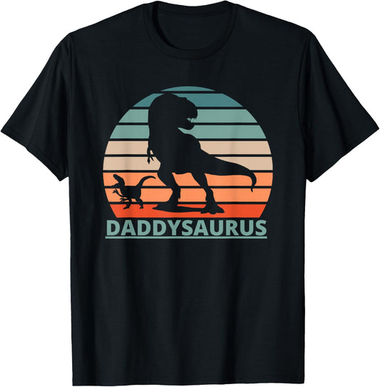 Daddysaurus T Rex Dinosaur Daddy Saurus T-Shirt