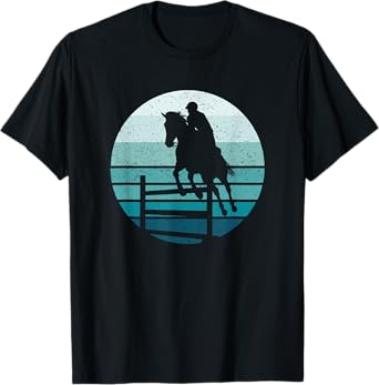 Equestrian Horse Show Jumping Retro T-Shirt
