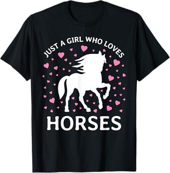 Just A Girl Who Loves Horses Cowgirl Horse Girl Horse Riding T-Shirt