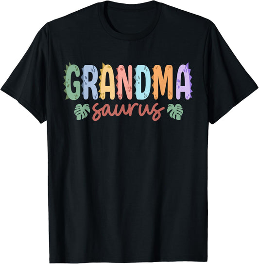 Grandma Saurus Dad Dinosaur Birthday Family Matching T-Shirt