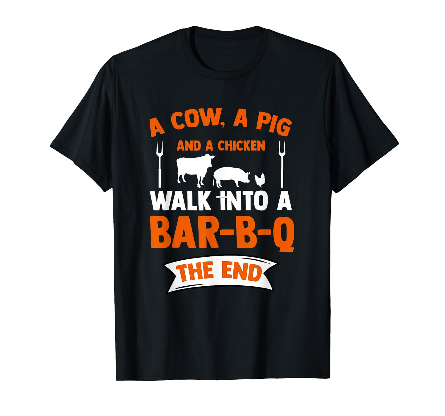 Smoke Grill Cow Pig Chicken Bar-B-Q Grilling Food T-Shirt