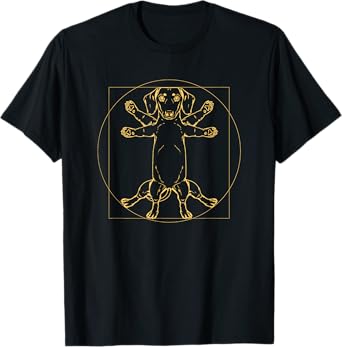 Vitruvian Dachshund Proportions Da Vinci Dog Teckel Dackel T-Shirt for Men Women Girls Kids