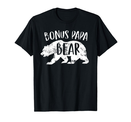 Bonus Papa Bear Best Stepfather Ever Step Son Stepdad Themed T-Shirt
