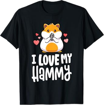 I Love My Hammy Shirt Cute Hamster Kawaii Shirt Kids Gift T-Shirt