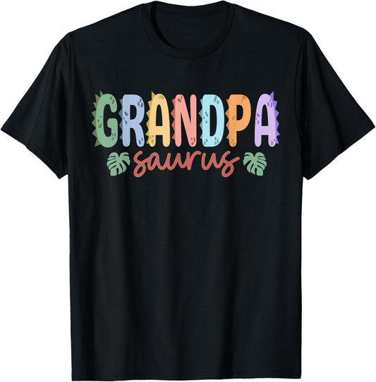Grandpa Saurus Dad Dinosaur Birthday Family Matching T-Shirt