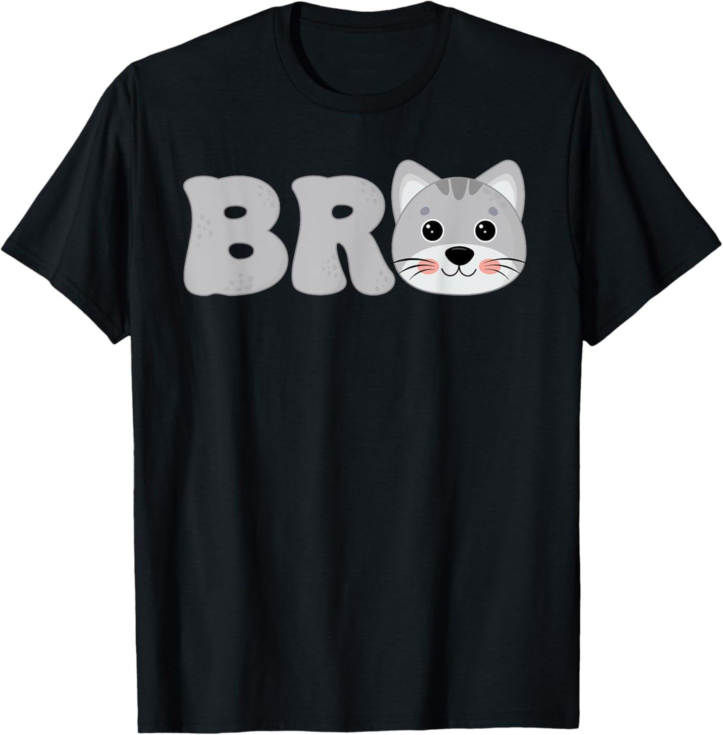 Brother of The Birthday Kids Funny Cat Bro Family T-Shirt