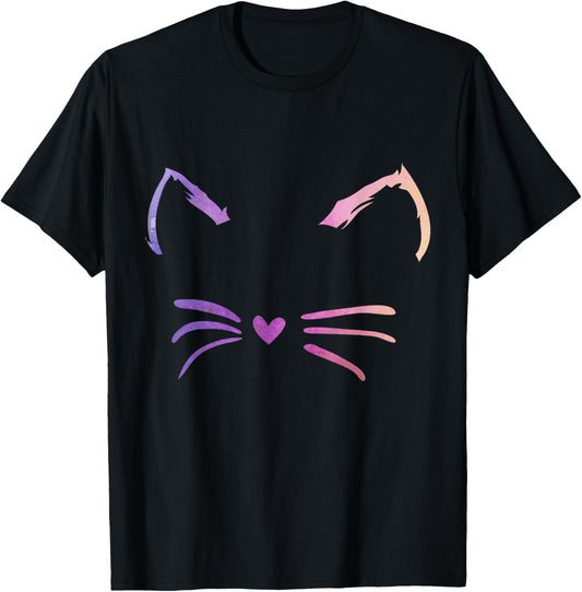Cat Ears Decorations Feline Whiskers Cute Cat Toy T-Shirt